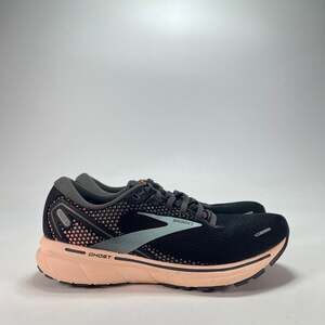 Brooks Ghost 14 Black Pink Neutral Cushion Running Shoes Women Size 9.5 B